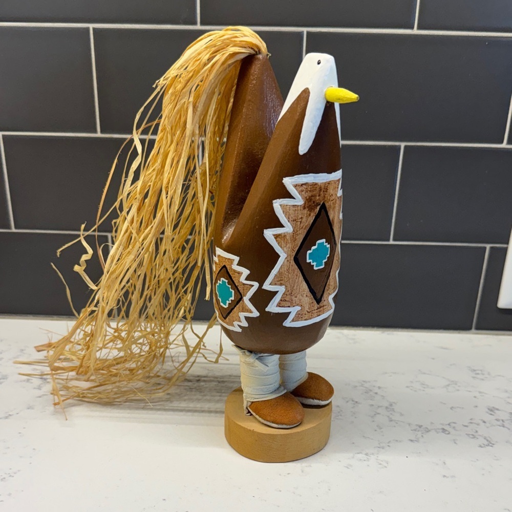 Vintage Brown and Yellow Decorative Figurine